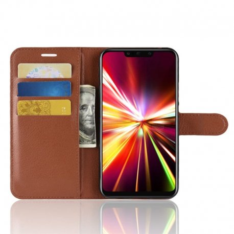 Funda cuero Flip Huawei Mate 20 Lite Marron