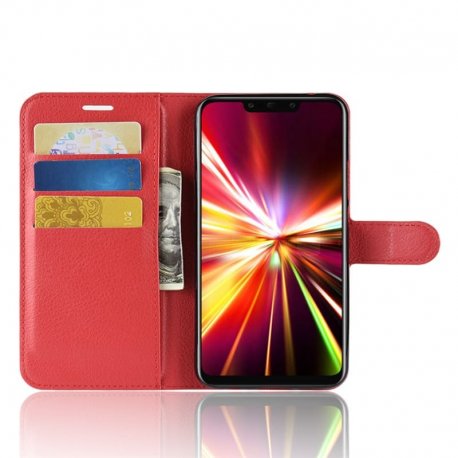 Funda cuero Flip Huawei Mate 20 Lite Roja