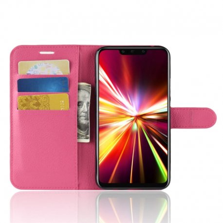 Funda cuero Flip Huawei Mate 20 Lite Fucsia