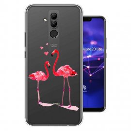 Funda Huawei Mate 20 Lite Gel Dibujo Flamencos