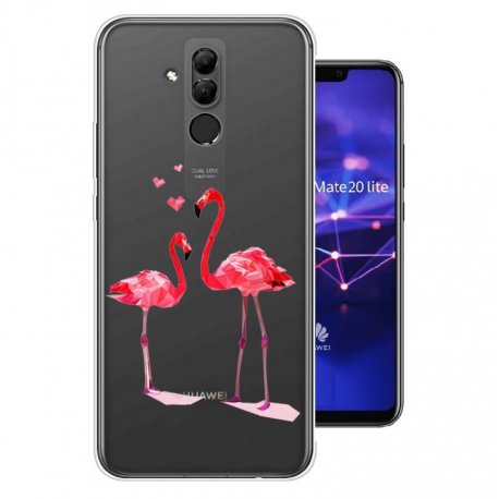 Funda Huawei Mate 20 Lite Gel Dibujo Flamencos