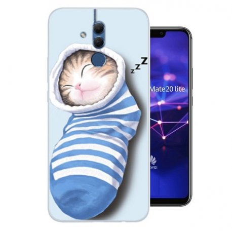 Funda Huawei Mate 20 Lite Gel Dibujo Gatito