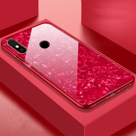 Funda Xiaomi Redmi Note 6 Tpu Roja Trasera Cristal