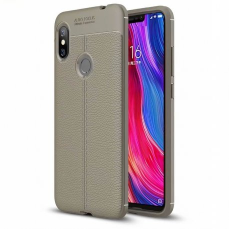 Funda Xiaomi Redmi Note 6 Tpu Cuero 3D Gris