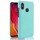 Carcasa Xiaomi Note 6 Cuero Estilo Croco Turquesa