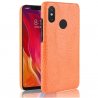 Carcasa Xiaomi Note 6 Cuero Estilo Croco Naranja