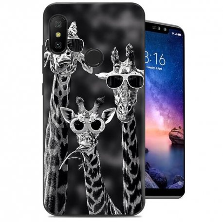 Funda Xiaomi Redmi Note 6 Gel Dibujo Girafas