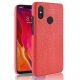 Carcasa Xiaomi Note 6 Pro Cuero Estilo Croco Roja