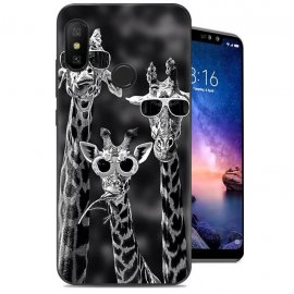 Funda Xiaomi Redmi Note 6 Pro Gel Dibujo Girafas