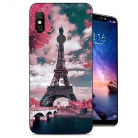 Funda Xiaomi Redmi Note 6 Pro Gel Dibujo Paris