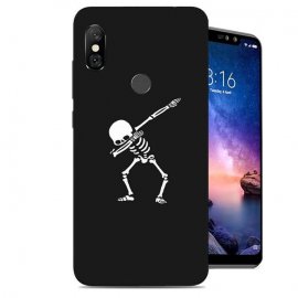 Funda Xiaomi Redmi Note 6 Pro Gel Dibujo Esqueleto