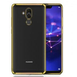 Funda Huawei Mate 20 Lite Gel Transparente con bordes Dorado