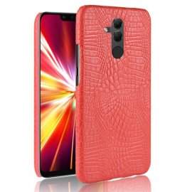 Carcasa Huawei Mate 20 Lite Cuero Estilo Croco Roja
