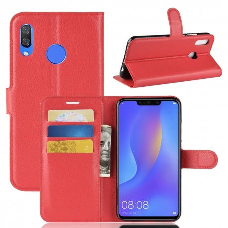 Funda Libro Honor 8X Soporte Roja