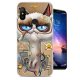 Funda Xiaomi Redmi Note 6 Gel Dibujo Gato Feo