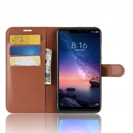 Funda Libro Xiaomi Redmi Note 6 Pro Soporte Marron