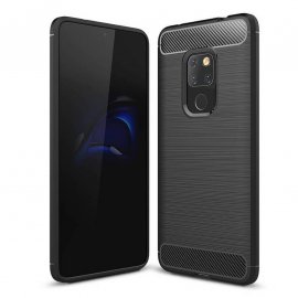 Funda Huawei Mate 20 Gel Hybrida Cepillada Negra