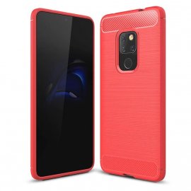 Funda Huawei Mate 20 Gel Hybrida Cepillada Roja