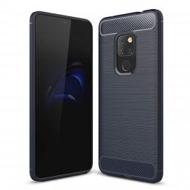 Funda Huawei Mate 20 Gel Hybrida Cepillada Azul