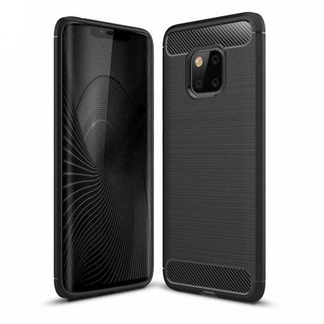 Funda Huawei Mate 20 Pro Gel Hybrida Cepillada Negra