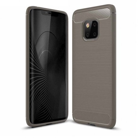 Funda Huawei Mate 20 Pro Gel Hybrida Cepillada Gris