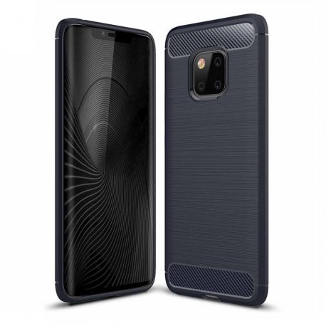 Funda Huawei Mate 20 Pro Gel Hybrida Cepillada Azul