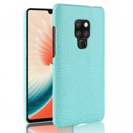 Carcasa Huawei Mate 20 Cuero Estilo Croco Turquesa