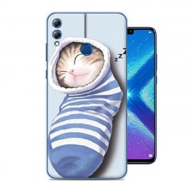 Funda Honor 8X Gel Dibujo Gatito