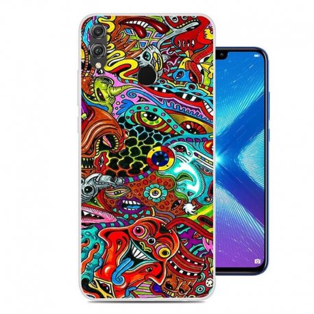 Funda Honor 8X Gel Dibujo Psicodelico