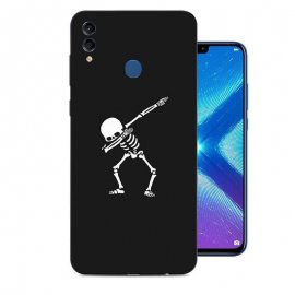 Funda Honor 8X Gel Dibujo Esqueleto