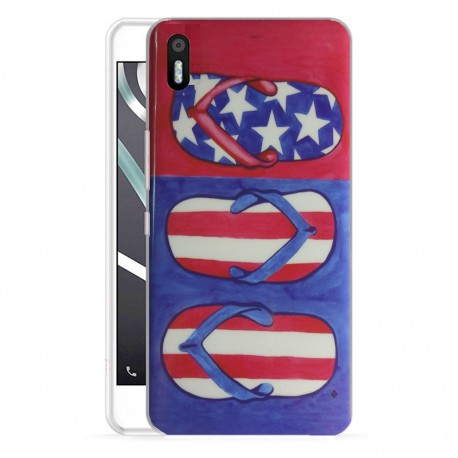 Funda Gel BQ Aquaris X5 Chanclas