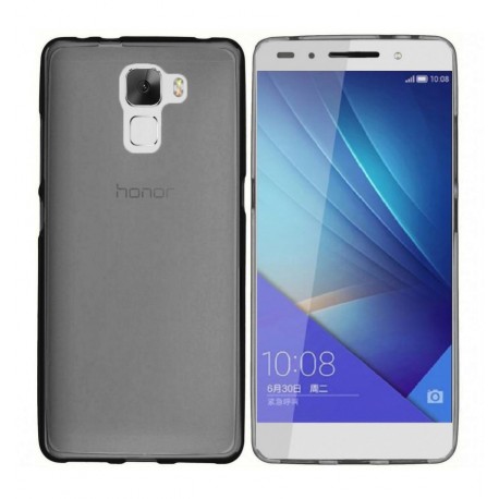 Funda Gel Huawei Honor 7 Flexible y lavable Negro