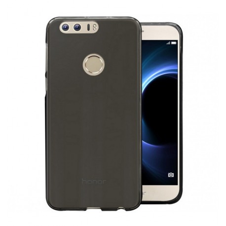 Funda Gel Huawei Honor 8 Flexible y lavable Negro