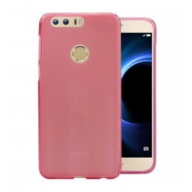 Funda Gel Huawei Honor 8 Flexible y lavable Rosa