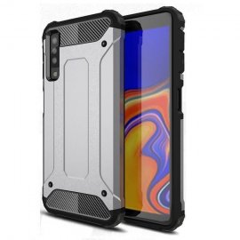 Funda Samsung Galaxy A7 2018 Shock Resistante Plata