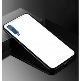 Funda Samsung Galaxy A7 2018 Tpu Blanca Trasera Cristal