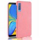 Carcasa Samsung Galaxy A7 2018 Cuero Estilo Croco Rosa