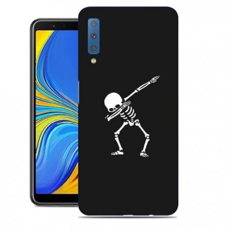 Funda Samsung Galaxy A7 2018 Gel Dibujo Esqueleto