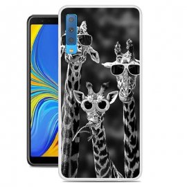 Funda Samsung Galaxy A7 2018 Gel Dibujo Girafas