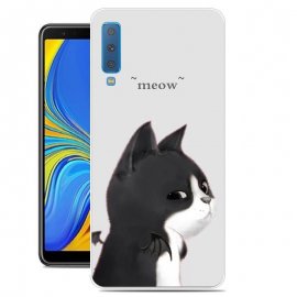 Funda Samsung Galaxy A7 2018 Gel Dibujo Gato