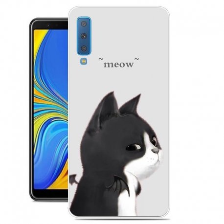 Funda Samsung Galaxy A7 2018 Gel Dibujo Gato