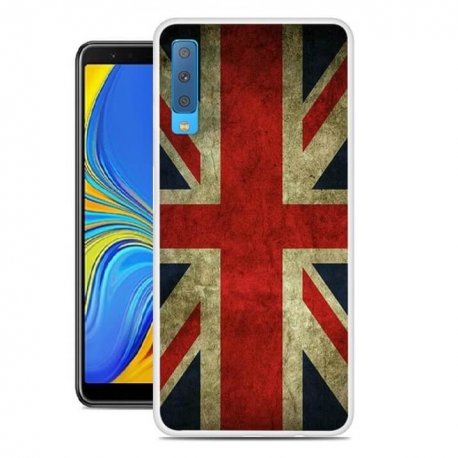 Funda Samsung Galaxy A7 2018 Gel Dibujo Bandera UK