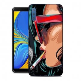 Funda Samsung Galaxy A7 2018 Gel Dibujo Chica Cool