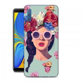 Funda Samsung Galaxy A7 2018 Gel Dibujo Chica Hipster