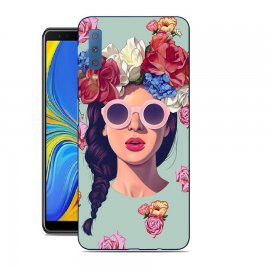 Funda Samsung Galaxy A7 2018 Gel Dibujo Chica Hipster
