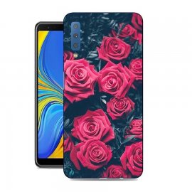 Funda Samsung Galaxy A7 2018 Gel Dibujo Rosas