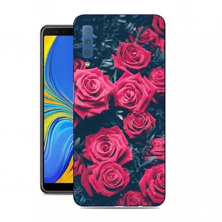 Funda Samsung Galaxy A7 2018 Gel Dibujo Rosas