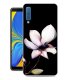 Funda Samsung Galaxy A7 2018 Gel Dibujo Flor Blanca