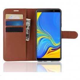 Funda Libro Samsung galaxy A7 2018 Soporte Marron