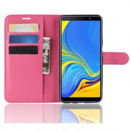 Funda Libro Samsung Galaxy A7 2018 Soporte Fucsia